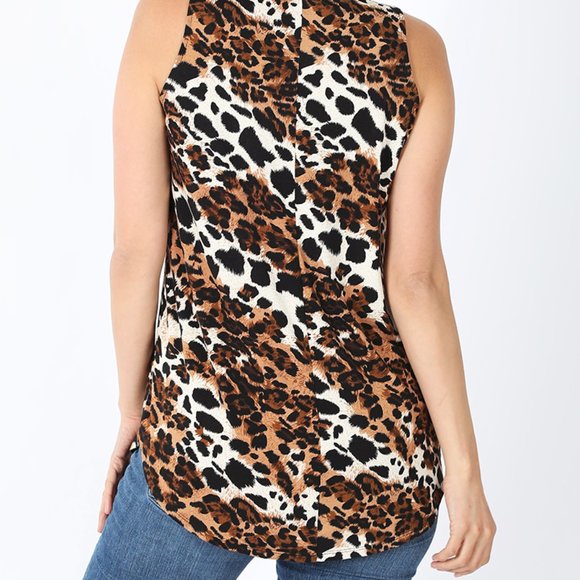 Wild Chic: Zenana's Animal Print Tank Tops in Sizes Small to XL - Picture 2 of 2
